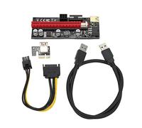 Generic Câble GPU Riser Express 1x à 16x Strong Alimentation Strong Power Multi-Caler Schéchie pour Les Amateurs de PC 2PCS (Ligne Noire)