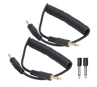 Generic Câble Mâle de 3,5 Mm vers Mâle de 6,35 Mm à Haute Performance de Contact pour Une Synchronisation Facile du Flash, 2 Fils Clignotants pour Les Configurations D'éclairage de Studio