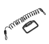 Generic Câble Télescopique Léger Antivol pour Casque de Moto avec Mot de Passe à 3 Chiffres pour les Cyclistes de Scooter Fil D'acier + Alliage Noir 1pc Casque, Vélo, Sac à Dos