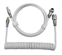 Generic Câble USB de Type C pour Clavier mécanique, câble enroulé de 1.8m, connecteur d'aviation pour Clavier mécanique
