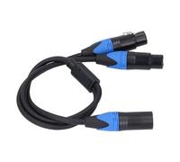 Generic Câble XLR Y Splitter, 3pins Mâle à Double Femelle Y-Splitter Balanced Mic Cables, Anti Interférence Hi FI Sound Quality for Mixer Amplificateur