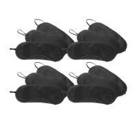 Generic Cache-œil Noir en Tissu Confortable avec Sangle Élastique Réglable Lot de 12 Pièces pour de Société pour Nuit et Voyage