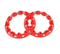 Generic Cache-moyeu de Roue en Plastique pour Quad/SSV, 10 Pouces, 2 Pièces, Fixation par Clips, Protection et Aspect Décoratif pour Une Utilisation sur Sentiers Boueux et Hors (Rouge)