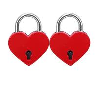 Generic Cadenas à Serrure en Forme de Cœur en Métal, Fournitures Artisanales Ménagères avec Clés, 2 Jeux pour Petites Boîtes et Agendas, 1,2x1,5 Pouces, Bleu Violet (rouge)