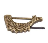 Generic Cadenas en Bronze Antique en Forme de Poisson pour Boîte à Bijoux, Serrure en Métal Robuste pour des Raisons de sécurité, adapté aux Collectionneurs et aux Cadeaux, Alliage de Zinc 2,3 X 1,2