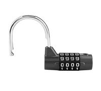 Generic Cadenas sécurisé à Combinaison de Code à 4 Chiffres, Verrouillage par Mot de Passe Réinitialisable pour Boîtes à Outils et Casiers de Salle de Sport (BLACK)