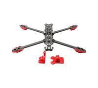Generic Cadre de Bras pour Quadricoptère, Châssis Quadruple, Démontage En Fibre de Carbone pour Châssis de Jouet Volant FPV, pour Pièces Détachées, Rouge