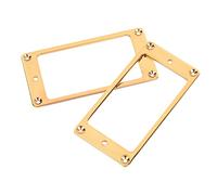 Generic Cadre de Micro de Guitare électrique de Remplacement en Métal, 2 Pièces, pour les Amateurs de Bricolage, Anneau de Montage de Micro Humbucker pour Guitaristes (GOLD)