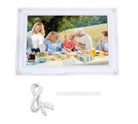 Generic Cadre Photo Numérique Smart WiFi 10,1 Pouces, écran Tactile 1280 X 800, Rotation Automatique Portrait et Paysage avec Mémoire Intégrée de 32 Go pour Les Réunions Famille (White)