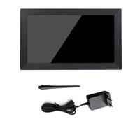 Generic Cadre Photo Numérique WiFi à Affichage Clair de 13.3 Pouces, écran Tactile pour Le Partage à Distance, Prise en Charge Multi-utilisateurs, Décoration de la Maison (Black)