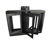 Generic Cadre Photo Rotatif Présentoir à Photos avec 12 Pochettes Support D'Image En Résine Transparente Adapté pour La Décoration de Bureau, Noir