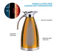 Generic Cafetière Isotherme, Pichet Sous Vide à Double Paroi de 1,5 L et 2 L, Carafe en Acier Inoxydable avec Distributeur, Idéale pour les Boissons Chaudes et Froides, le thé et 'eau Chaude (2L)