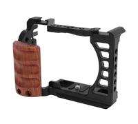 Generic Cage de la Caméra avec Poignée Latérale Attachement sécurisé Connectivité Polyvalente Base de Libération Rapide pour ZV E1 Applicable aux Cinéastes Professionnels (Black)