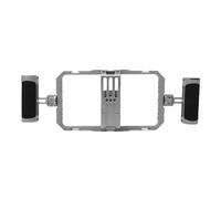 Generic Cage de Stabilisateur Vidéo pour Téléphone, Poignée Ergonomique, Extension D'interface Multiple pour la Diffusion en Direct, Alliage D'aluminium/Noir, 1 X Cage 2 X Poignées