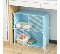 Generic Cage pour chaton pour chats d'intérieur, 1,5 cm de large cryptée pour chaton, cage à chat, furet, maison d'intérieur pour 1-2 chats et petits animaux (couleur : blanc, taille : 74,9 cm L x
