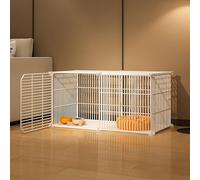 Generic Cages pour chats à l'intérieur, grande cage pour chat parc pour animaux de compagnie, maison pour chat, enclos pour chaton amovible, grand espace d'exercice idéal pour chat, noir/blanc
