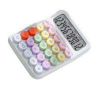 Generic Calculatrice à Clavier Mécanique Colorée avec pavé Numérique Calculatrice de Bureau électronique à Double Fonction pour Bureau et étude à Commutateur Tactile pour Un Calcul Précis (White)