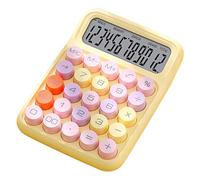 Generic Calculatrice Colorée Calculatrice à Clavier Mécanique avec pavé Numérique et Fonctions Scientifiques pour Bureau, école, Maison de Bureau électronique ABS (Jaune)