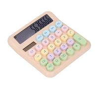 Generic Calculatrice Double Puissance avec Grandes Touches Rondes pour Une Utilisation Facile à la Maison, au Bureau, à L'école, Portable et Légère, ABS à 12 Chiffres (Couleur du thé au Lait)