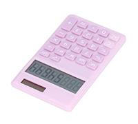 Generic Calculatrice Portable Double Puissance, Gros Bouton Sensible pour Famille Scolaire à Budget de Base, Design Couleur Bonbon, 60 G (Violet rosé pâle)
