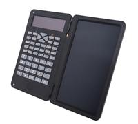 Generic Calculatrice Scientifique avec Bloc-Notes, Affichage à 2 Lignes, Tablette D'écriture LCD Portable de 6 Pouces pour la Maison, L'école, Le Bureau et Les Affaires (Black)