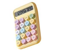 Generic Calculatrice Scientifique Bouton Mécanique Portable écran LCD à 10 Chiffres pour Les étudiants Tâches de comptabilité Taille Compacte (Yellow)