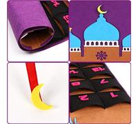 Generic Calendrier de Compte à Rebours Eid Mubarak Calendrier de L' en Feutre Décoration de Fête du Ramadan avec 30 Poches Décoration Murale à Suspendre pour Enfants Adultes (Couleur assortie)