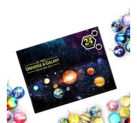 Generic Calendrier de L' de Noël 24 Jours Univers Space Planet Collections Coffret Cadeau Jouet éducatif pour Enfants, Jouet D'apprentissage du Compte à Rebours de Noël