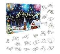 Generic Calendrier de l'Avent 2025 - Ensemble de jouets énigmes de 24 jours - Compte à rebours de Noël - Calendrier de compte à rebours - Cadeaux pour filles, garçons, adultes et adolescents