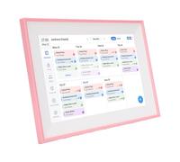 Generic Calendrier Numérique Intelligent, Planificateur Familial à écran Tactile HD 10,1 Pouces avec Tableau des Tâches et Mode Cadre Photo, pour Le Bureau à Domicile Rose