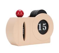 Generic Calendrier Perpétuel en Bois de Style Ferme, Affichage du Mois et de la Date, Calendrier de Bureau, Décoration pour la Maison et le Bureau, Bois Massif ABS 7,1 X 2,4 X 5,1 Pouces