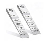 Generic Cales D'épaisseur de Soudage de Tuyaux, Outils de Mesure D'écart de Haute Précision pour le Travail du Bois et L'acier Inoxydable Automobile 1/16 à 1/4 Pouces 2 Pièces (Acier inoxydable 304)