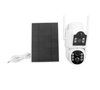 Generic Caméra de Sécurité Solaire Extérieure S, 2MP Dual Lens Color Night Home WiFi Solar Camera IP65 Détection de Mouvement Imperméable pour Le Jardin Arrière