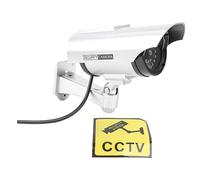 Generic Caméra de Surveillance Simulée avec LED Clignotante, Faux Moniteur de sécurité Haute Simulation, Augmente la sécurité pour L'entreprise ou la Maison, Fonctionne à L'énergie Solaire/à Piles,