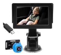 Generic Caméra de Voiture pour bébé, pour Une Conduite Sûre, avec Vision Nocturne, Grand Angle de 150 °, Adaptée au Moniteur de Siège des Nourrissons