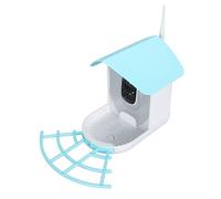 Generic Caméra d'observation des Oiseaux Intelligents, 1080p HD Consommation de Faible Puissance IP65 Faisseur d'oiseaux Intelligents Imperméable avec Panneau Solaire pour Les Petits Animaux (Blue)