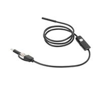 Generic Caméra Endoscope Flexible 3 en 1 avec Lumières LED Lumineuses pour Une Inspection Détaillée sur Les Appareils - Caméra Endoscopique avec Câble de 1 M de Type C USB pour Atelier de Mécanique