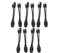 Generic Caméra IP Durable, Adaptateur Séparateur POE, Injecteur, Interface de Communication Ethernet DC12V, Distance de Transmission 30-50m (Black)