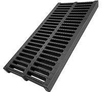 Generic Caniveau d'évacuation de tranchée et d'allée - Construction en plastique durable - Solution efficace de drainage de jardin - Comprend une passoire de vidange - Couvercle de grille en résine -