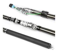 Generic Canne à Pêche Télescopique, Canne à Pêche en Fiber de Carbone avec Poignée Givrée et Anneaux en Céramique pour Une Coulée en Douceur, 2,7 M 4,5 M 5,4 (.4m)