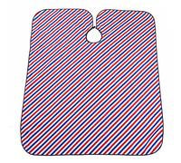 Generic Cape de Barbier Imperméable Réglable, Enveloppe de Coiffure Douce pour Salon et Usage Domestique, Tissu en Polyester Rouge Blanc Bleu 63x55 Pouces (Rayures rouges, blanches et bleues)