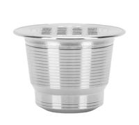 Generic Capsule de café Rechargeable avec Filtre en Acier Inoxydable, Large compatibilité pour Cafetière, Choix écologique pour un Usage Domestique, 1,8 Oz, Cuillère à Brosse