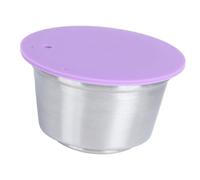 Generic Capsule de café Rechargeable en Acier Inoxydable pour Machine à café, Tasse à Capsule Réutilisable Respectueuse de L'environnement, Violet, 40 G, Utilisation à la Maison ou au Bureau (PURPLE)