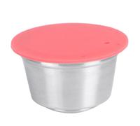 Generic Capsule de café Réutilisable en Acier Inoxydable pour Cafetière, Respectueuse de L'environnement, Couvercle en Poudre Pressée, Violet, pour les Amateurs de café (rouge)