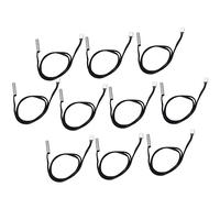 Generic Capteur de Thermistance, Sonde de Transducteur de Température, Ensemble de 10 Pièces, Mesure Précise de la Température à Haute sensibilité pour Automobiles, Tête Cylindrique 5x25mm 500mm