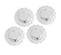 Generic Capuchon Central de Roue argenté en ABS Durable, Couvercle de Moyeu de Jante Universel pour Diverses Voitures, Diamètre Extérieur 157mm, 4 Pièces