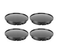 Generic Capuchon Central de Roue Imperméabilisant, Remplacement Durable pour, 4 Pièces, 66mm OD 55.5mm ID pour Les Amateurs de Voitures (Black)