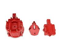 Generic Capuchon de Distributeur Rouge de Remplacement pour Moteurs V8, Haute Performance pour les Amateurs de Pièces Automobiles, Métal + ABS pour Moteurs V8 265 283 307 327 350 383 396 400 402 427