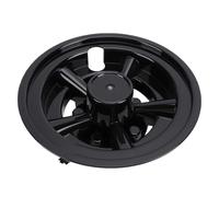 Generic Capuchons de Moyeu de Roue de Chariot de Noirs, Ensemble de Remplacement de Couverture de Roue Durable de 8 Pouces pour Voiture de Club et Matériau ABS