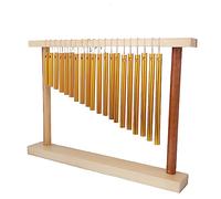 Generic Carillons éoliens 20 Tons, Instrument de Percussion, Jouet Musical avec Cadre en Bois Massif et Marteau pour Enseigner la Formation Musicale aux Enfants